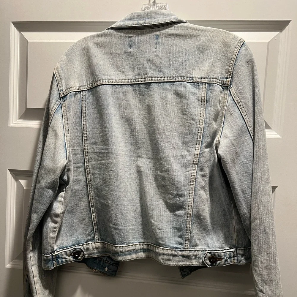 Chiqle premium denim distressed Jean jacket - Picture 3 of 3